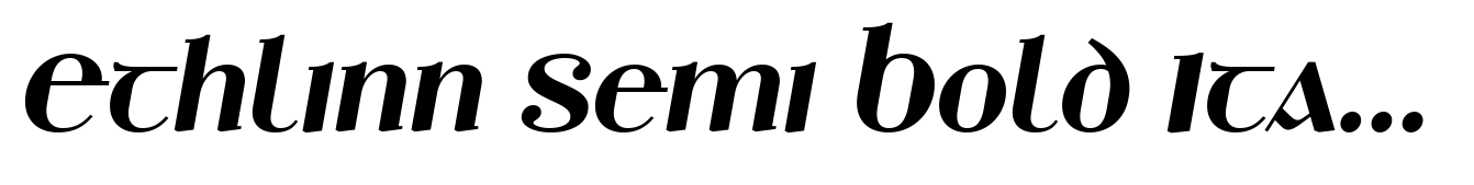 Ethlinn Semi Bold Italic